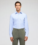 Camisa azul de algodón oxford