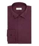 Camicia cerimonia in cotone bordeaux