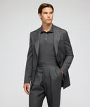 Made-to-Measure Men's grey suit in wool twill