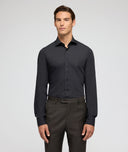 Camisa de ceremonia en algodón negro
