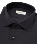 Camisa de ceremonia en algodón negro