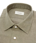 Chemise Lin Vert Olive Made in Italy