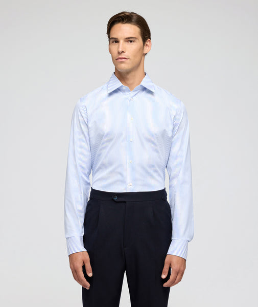 Chemise Rayures Bleu Ciel Pinpoint