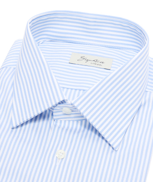 Chemise Rayures Bleu Ciel Pinpoint