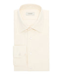 Camisa de franela de algodón blanca