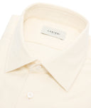 Camisa de franela de algodón blanca