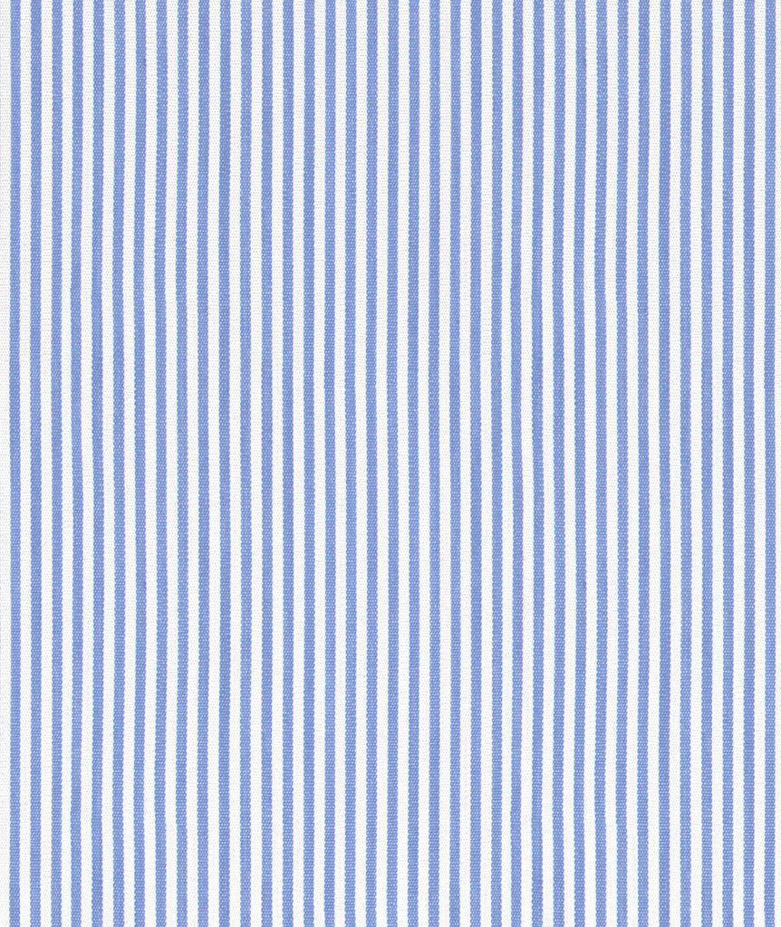 Microriga azzurra in Popeline di Cotone