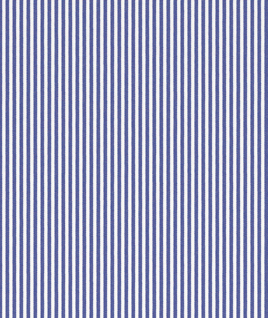 Microriga blu in Popeline di Cotone
