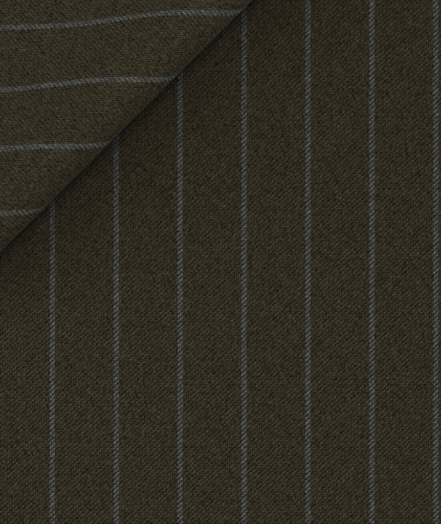 Grigio mélange in twill di lana gessato