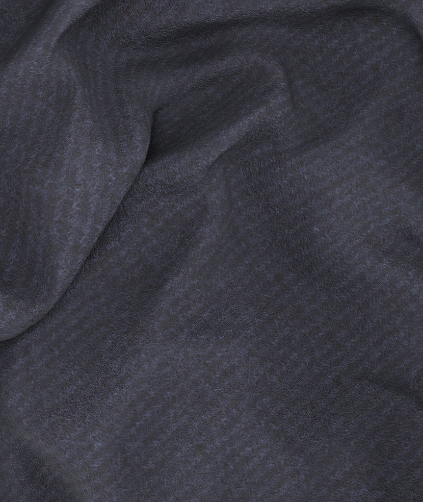 blu scuro in twill di lana