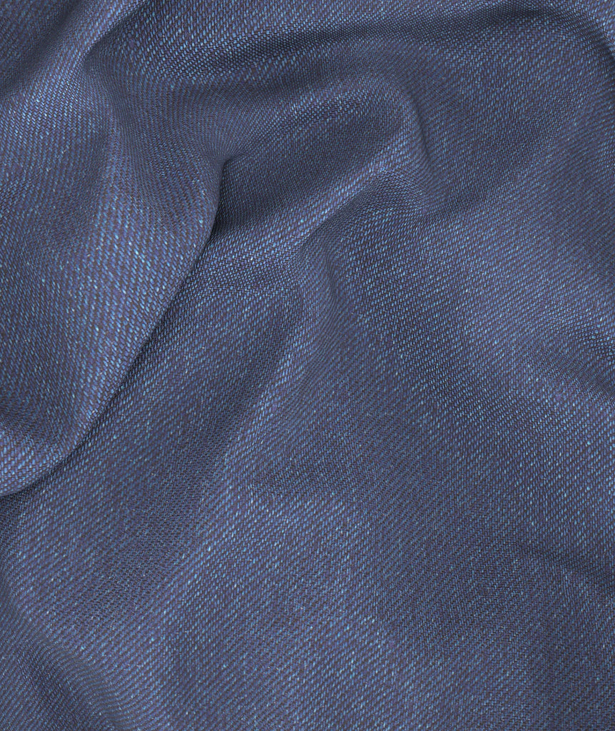 denim di lino blu